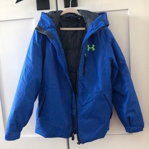Under Amour Boys Blue Coat, size small